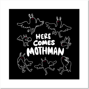 HERE COMES MOTHMAN Posters and Art